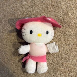Hello Kitty Swim Plushy - pink and white
